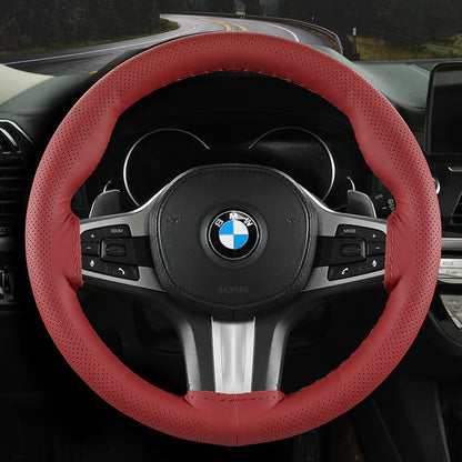 Audocvers Anti-Slip Leather Steering Wheel Cover 38cm