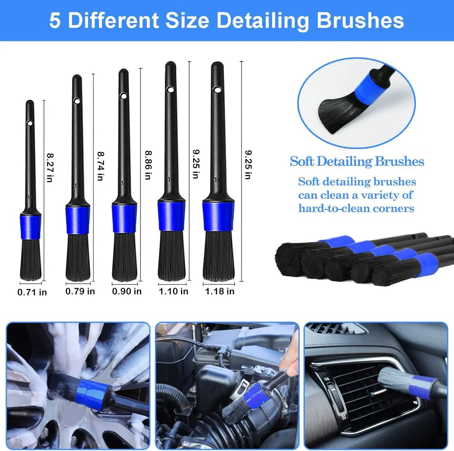 26Pcs Car Detailing Brush Set Drill car wash