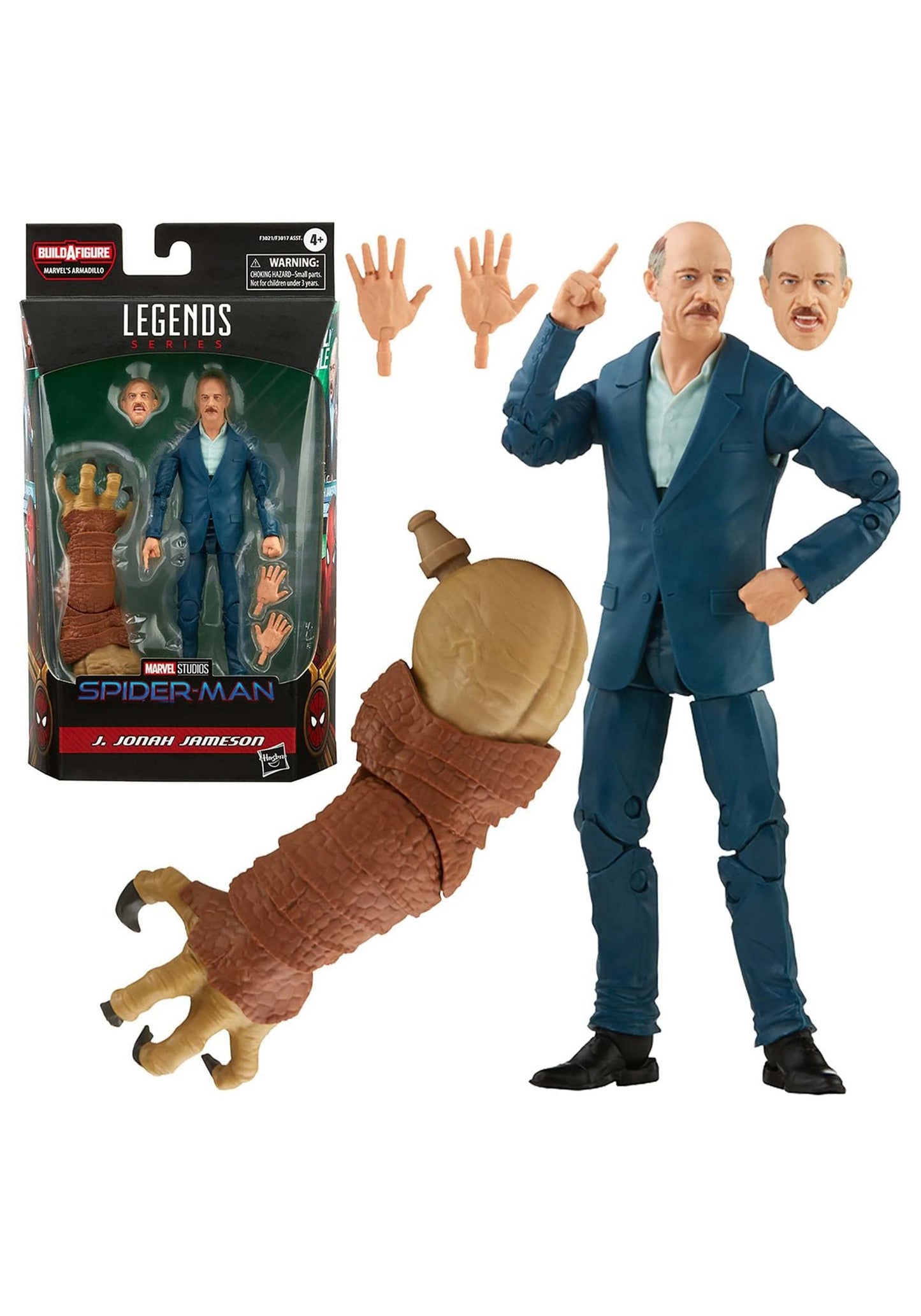 Spider-Man Marvel Legends Series J. Jonah Jameson 6-inch Collectible Action Figure Toy 3 Accessories and 1 Build-A-Figure Part(s)