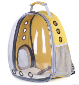 Transparent Case Cat Pet Carrier Travel Bag PC and Oxford clothing 33 x 28 x 44 cm