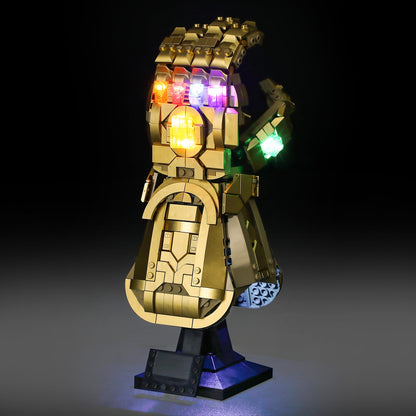Mililier LED Light Kit for Lego 76191 Marvel Infinity Gauntlet Building Set Compatible with Lego 76191 Building Blocks Model(Not Include Blocks Set)