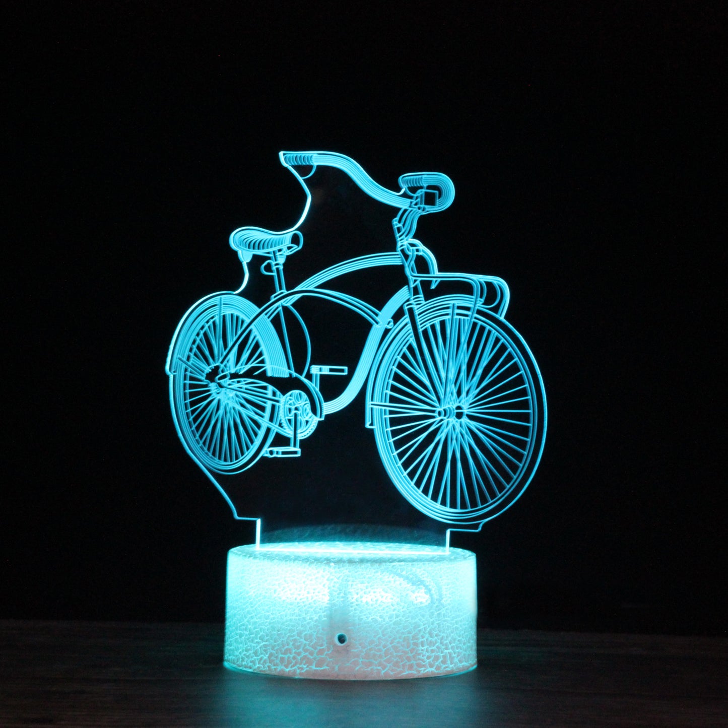Creative RGB Remote Control 3D Bicycle LED Lamp
