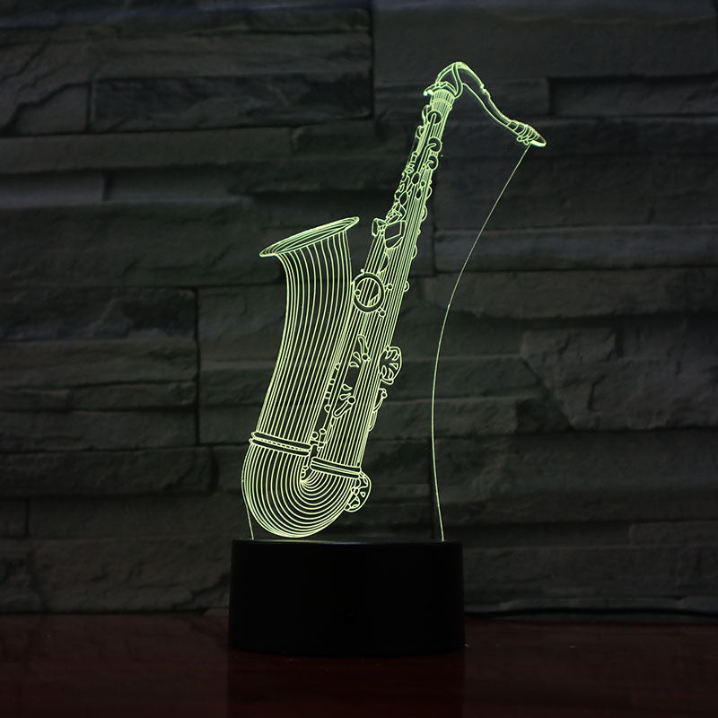3D Guitar + other Musical instruments Model Night Light with USB and Battery