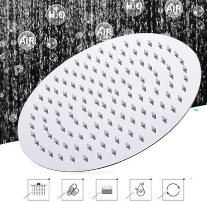 Large Chrome 304 Stainless Steel 8 inches Rainfall Shower Head