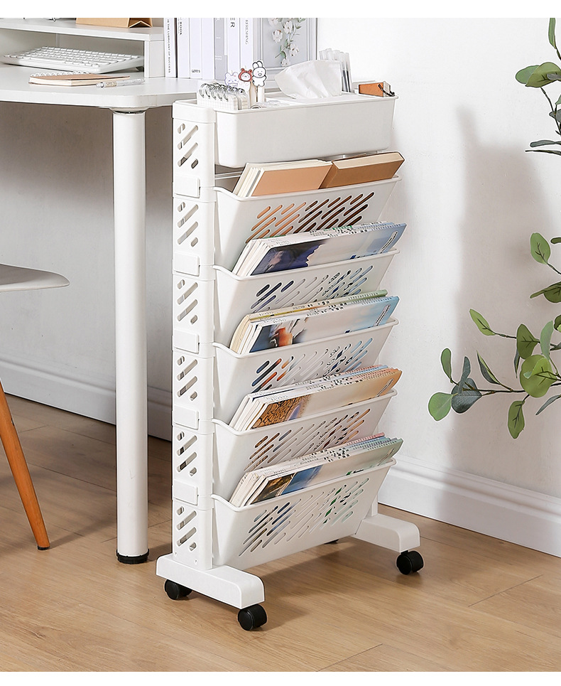 Student Desk Bookshelf Organizer 5 layers