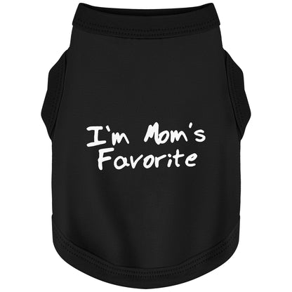 Cozy Sleeveless Canine Wear Dog Clothes Soft Lightweight and Breathable Cotton Dog Shirt with Im Moms Favorite Print.Vest Tank Top Ideal for Small Medium and Large Breeds Black 3XL