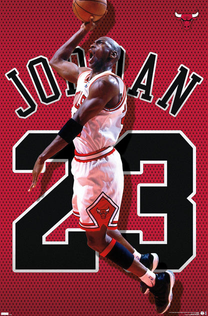Michael Jordan - Jersey Wall Poster 22x34"