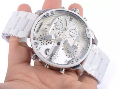 Multifunctional Silicone Stainless Steel Quartz Watch