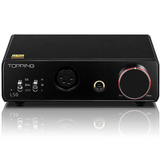 TOPPING L50 NFCA Headphone Amp SE/BAL Input 6.35mm 4 Pin XLR Output 3500mWx2 Mini HiFi Desktop Home Audio Amplifier (Black)