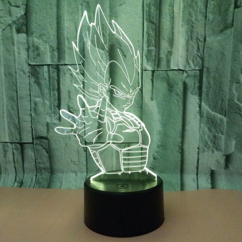 Vegeta 3D Dragon Ball Decor Light, LED Table Lamp
