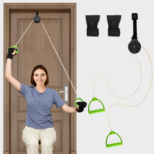 REAQER Shoulder Pulley for PhysiotherapyOver Door Exercise Pulley for Injury Rehab Recovery Stretching | Rotator Cuff Exerciser for Arm Rehabilitation Frozen Shoulder Tendonitis