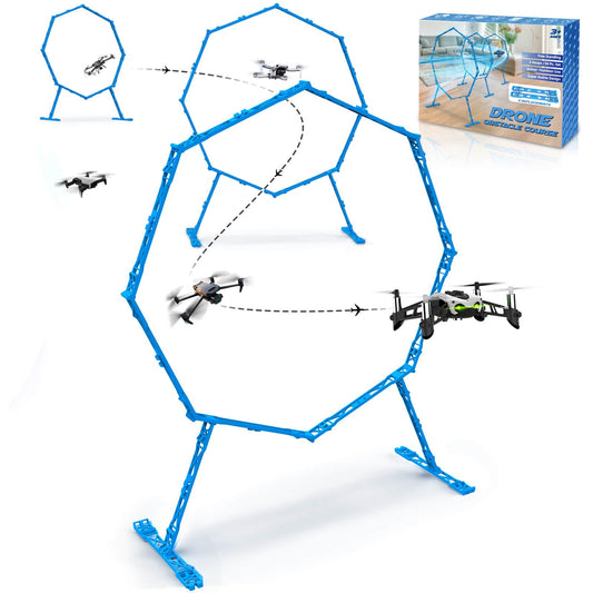 Beria Drone Obstacle Course Includes 3 Pack Easy to Build Obstacle Hoop FPV Racing Drone Loop Gate Suitable Competition RC FPV Racing of Drones or Model Aircraft Games for Age 6-12 Kids or Adults