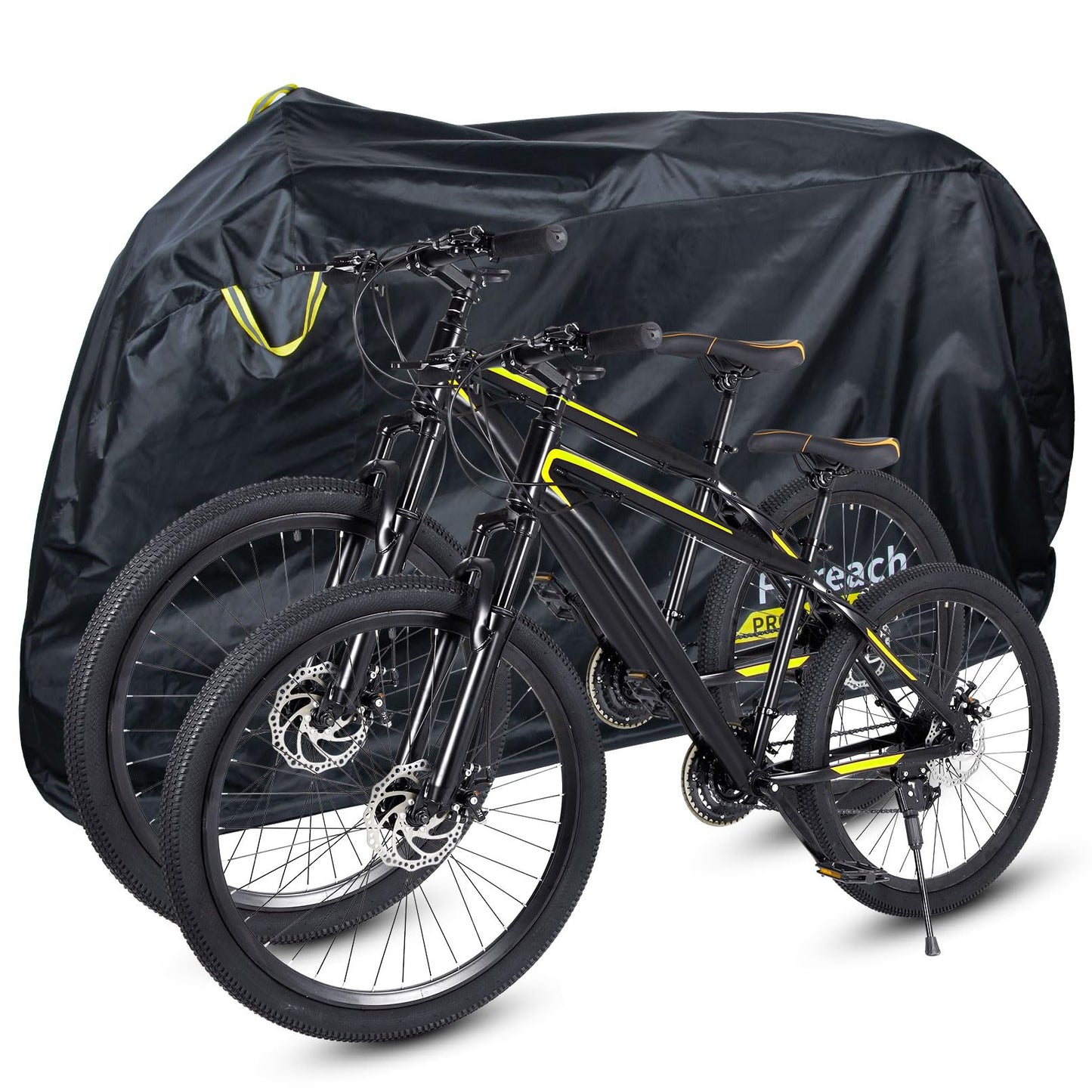 Faireach 420D Bike Cover Waterproof Outdoor for 2 Bikes OXFORD Fabric Heavy Duty Bicycle Cover Anti Dust Rain Snow UV Ebike Covers Waterproof for Mountain Road Electric Bike 80.7x45.2x35.4 Inches