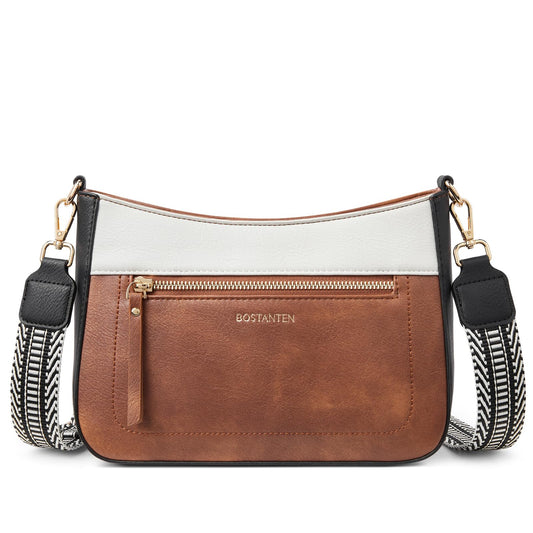 BOSTANTEN Crossbody Purses for Women Vegan Leather Hobo Bags Shoulder Handbags with Detachable Guitar Strap