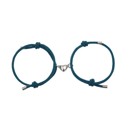Alloy Love Magnet Suction Couple Bracelet birthday valentine romance gift