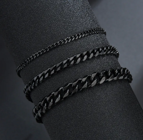 Six-Sided Cuban Chain Bracelet valentine couple birthday date gift