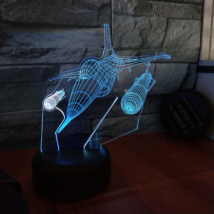 3D Fighter Jet Touch Control LED Night Light Gift
