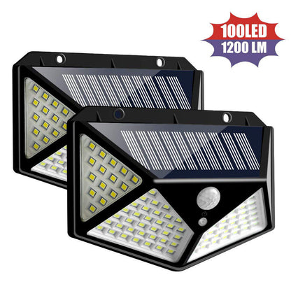 100LED solar wall light sense mode