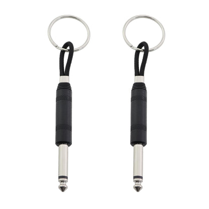 2PCS Guitar Plug Keychain Amplifier Keychain Key Storage Chain Wall Mounted Keychain Kit 7.5x0.8cm/3x0.3in