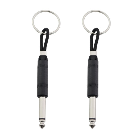 2PCS Guitar Plug Keychain Amplifier Keychain Key Storage Chain Wall Mounted Keychain Kit 7.5x0.8cm/3x0.3in