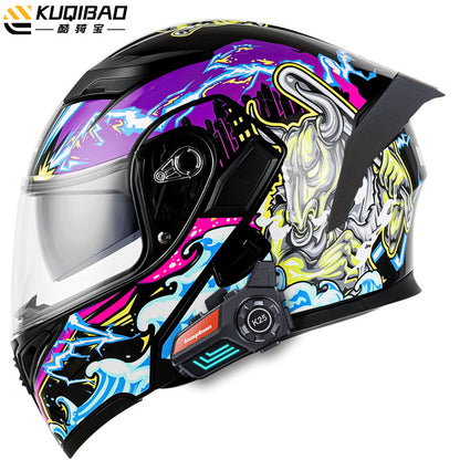 Cool Ride Anti-Fog Dual Lens Bluetooth Motorcycle Helmet
