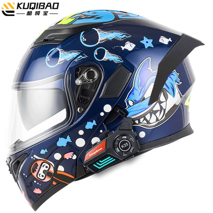Cool Ride Anti-Fog Dual Lens Bluetooth Motorcycle Helmet