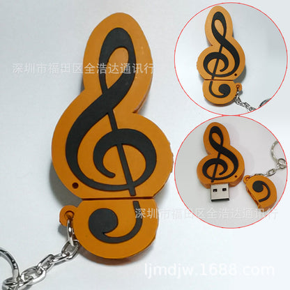 Cartoon 64GB USB Drive - Violin, Guitar, Microphone