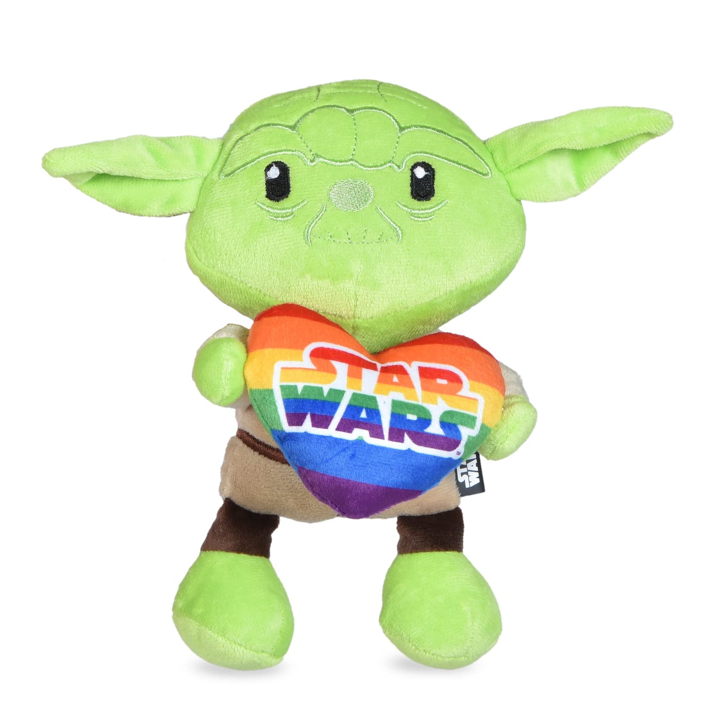 Star Wars for Pets Star Wars: Pride 9" Yoda Galaxy Heart Squeaker Pet Toy 9" Yoda Love Rainbow Squeaky Pet Toy | Star Wars Dog Toys Yoda | Pride Gifts for Pets Star Wars Rainbow Toys for Dogs