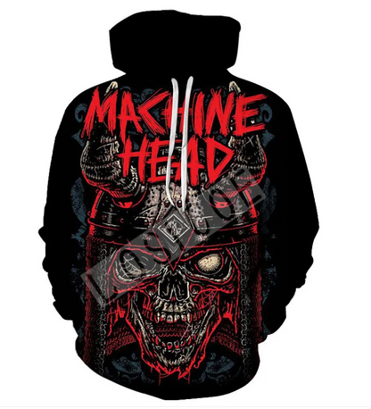 Varies options and colors - Skull Head Hooded Sweater jacket men apparel
