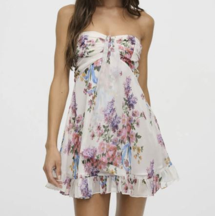 Sexy French Translucent Floral Mini Skirt woman lady date night