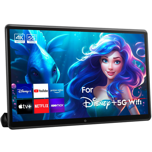 15.6" Android Headrest Monitor Tablet Touchscreen Portable Car TVSupport Playback 4K Video Mirroring Sync Screen Phone Wireless Control Bluetooth/HDMI/WiFi/SD/USB Video Player (15.6" 2G+32G (1*PC))