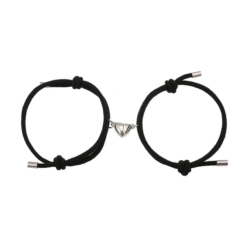 Alloy Love Magnet Suction Couple Bracelet birthday valentine romance gift