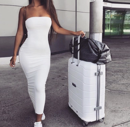 Sexy Strapless Bodycon Dress woman women date couple party night clubbing