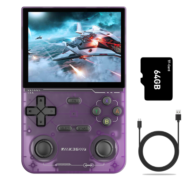K36 Retro Handheld Game Console game nit 3.5 Inch IPS Screen with 16000 Video Games Emulator for PS1/PSP/DC/N64/SS