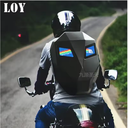 Motorcycle Backpack built-in light emoji