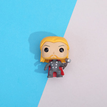 Creative Marvel Q-Version Hero Figurines DIY Decor