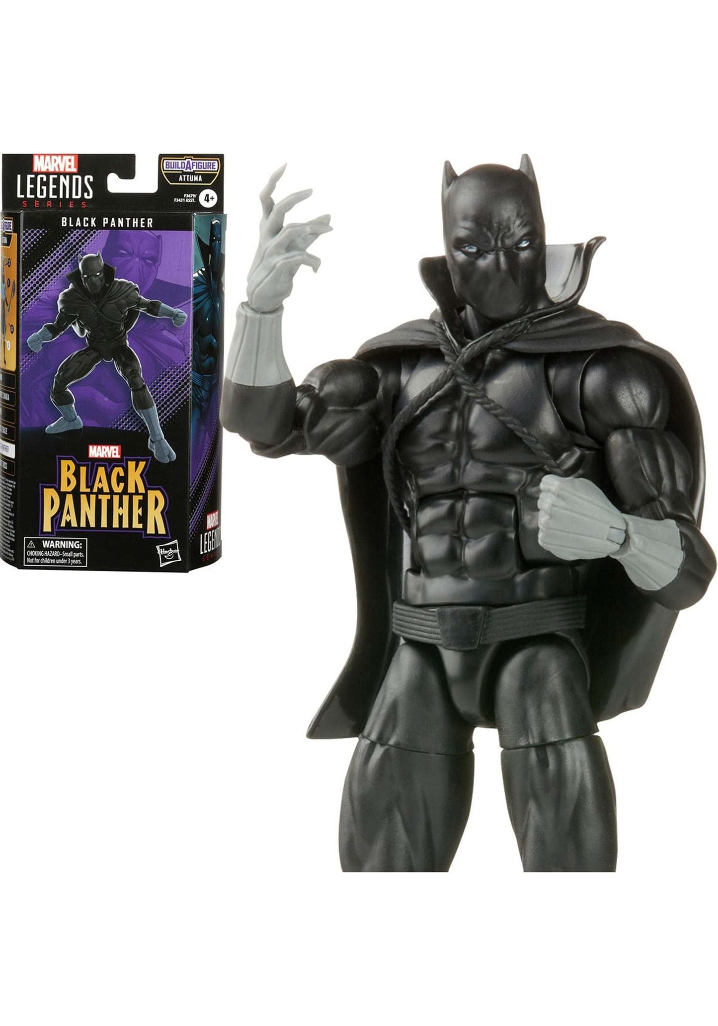 Marvel Legends Series Classic Comics Black Panther 6-inch Action Figure Toy 2 Accessories 1 Build-A-Figure Part