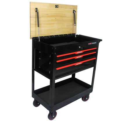 Steel Multi functions tool Cart 3 drawers garage hardware