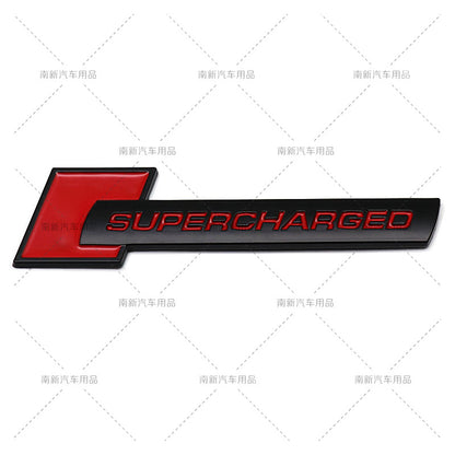 Supercharged Turbo Metal Decal for Audi Vehicles 0.5*2.6cm
