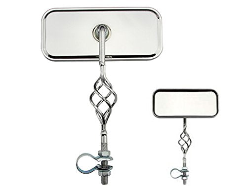 Lowrider Cage Rectangle Mirror All Chrome. Bike Mirror Bicycle Mirror Beach Cruiser Chopper Limo Stretch Bike BMX Track Fixie Mountain Bikes