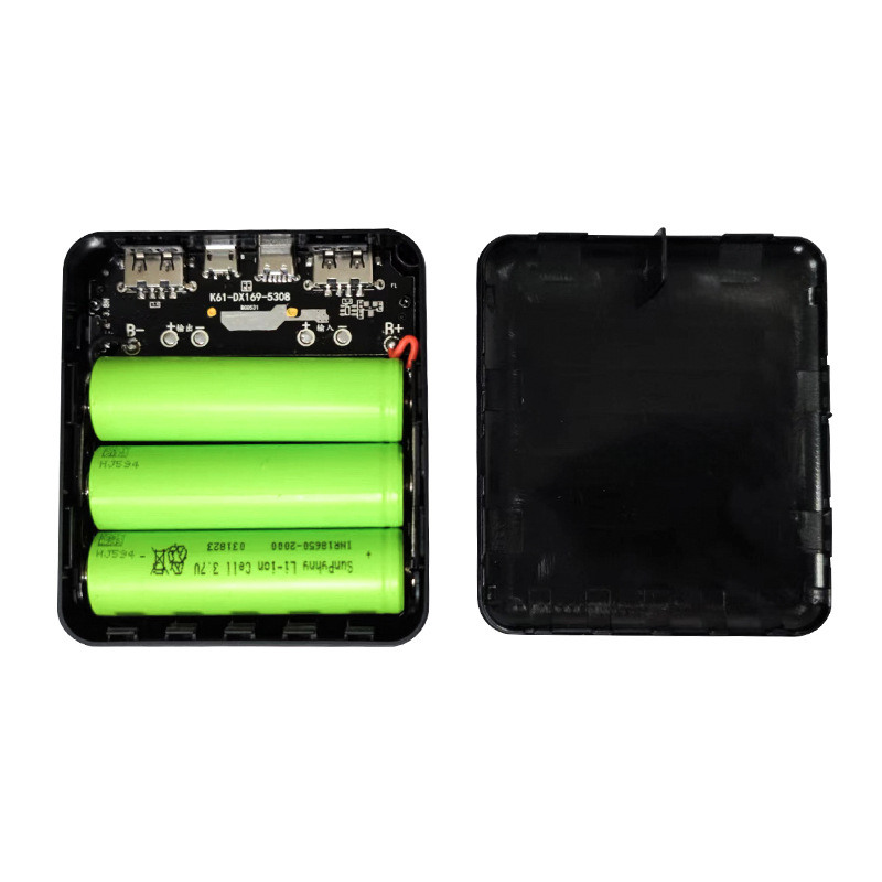 Transparent Power Bank Kit with 3x18650 Cells