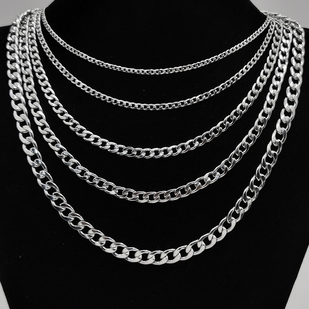 Stainless Steel Necklace & Bracelet Set couple birthday valentine romance gift
