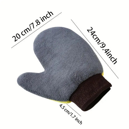 Soft Coral Fleece Car Washing Gloves for Cleaning maximum water absorption