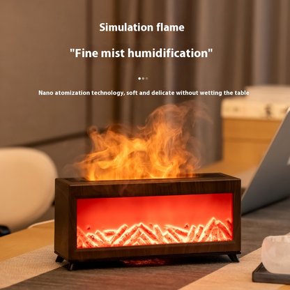 Fireplace Aromatherapy Humidifier decor flame effect led light usb powered