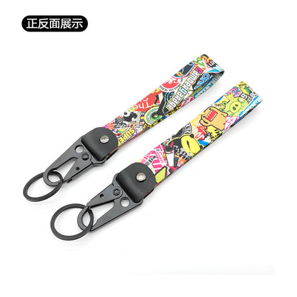 JDM Culture Keychain Wrist Strap with Digital Print 19.5cm x 2.5cm