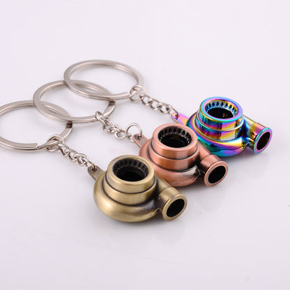 Metal Turbo turbocharger Engine Keychain Accessory