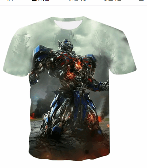 3D Printed Transformers Loose T-Shirt for Men and Women