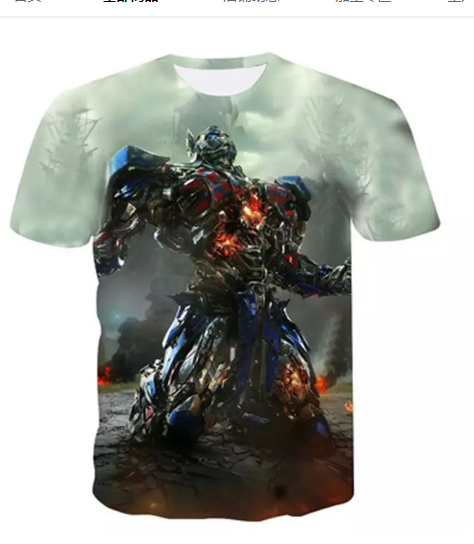 3D Printed Transformers Loose T-Shirt for Men and Women