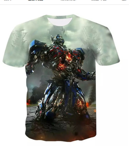 3D Printed Transformers Loose T-Shirt for Men and Women