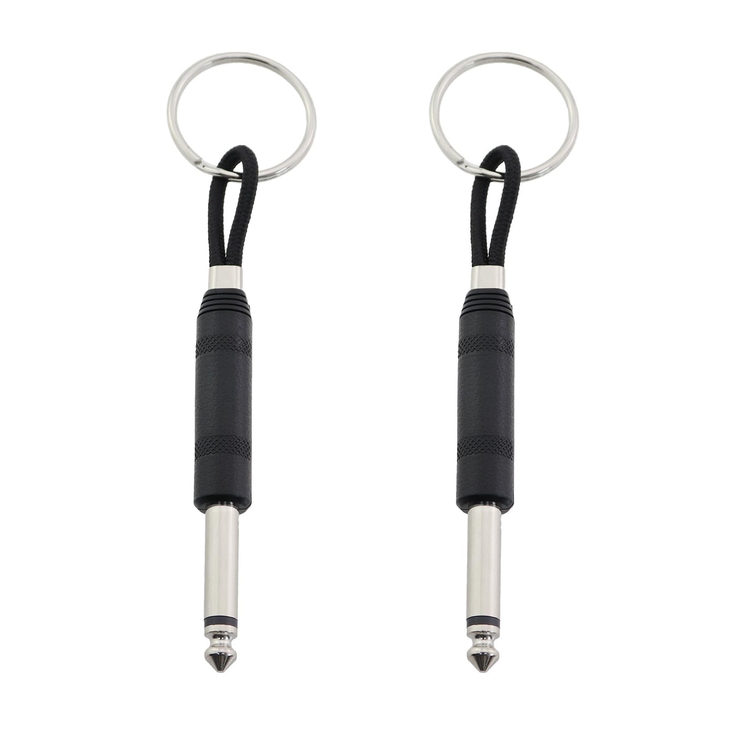2PCS Guitar Plug Keychain Amplifier Keychain Key Storage Chain Wall Mounted Keychain Kit 7.5x0.8cm/3x0.3in